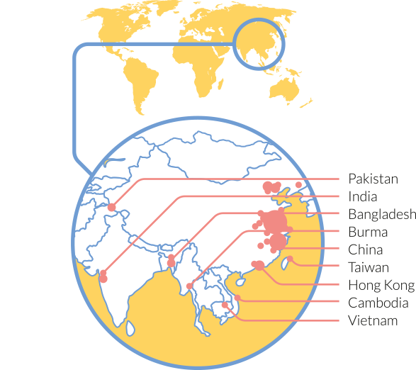 Working in 7 countries, 95 factories and impacting on 32,000 workers